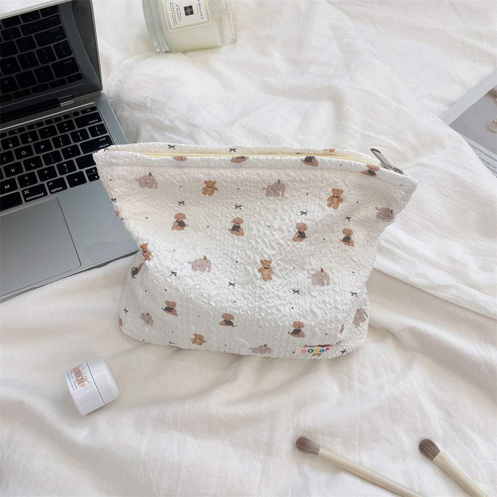 Embossed Cartoon Makeup Toiletry Storage Bag