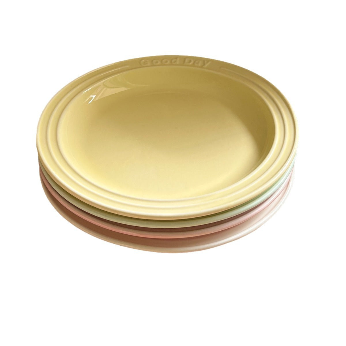 Embossed Ceramic Dinner Plate