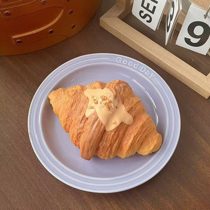 Embossed Ceramic Dinner Plate