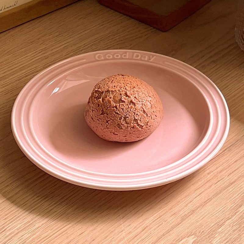 Embossed Ceramic Dinner Plate