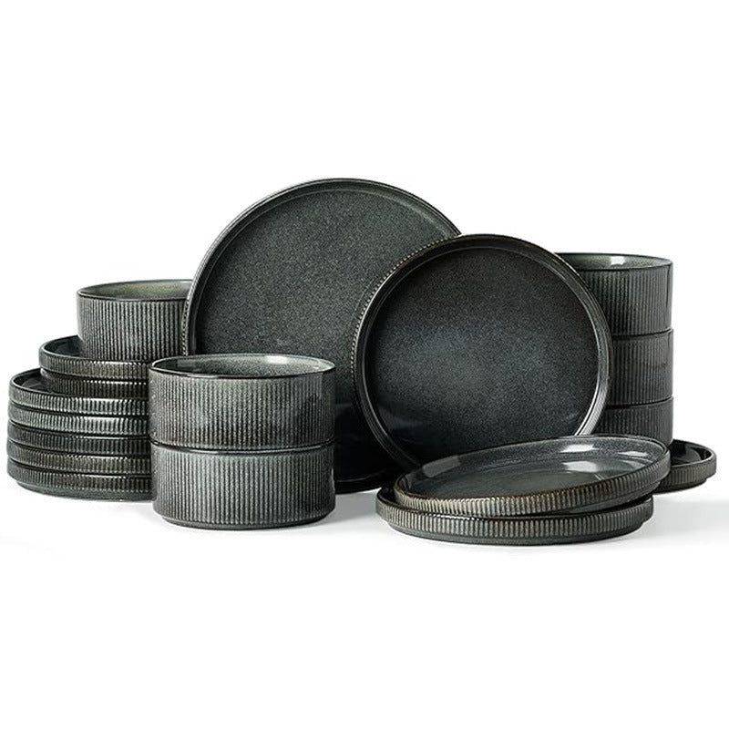 Embossed Ceramic Dinnerware Set 16 Pieces