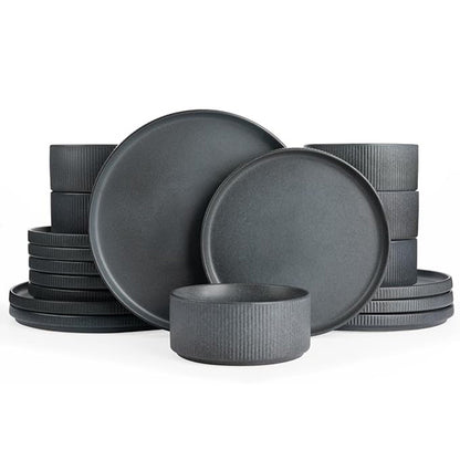 Embossed Ceramic Dinnerware Set 16 Pieces