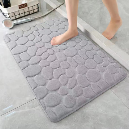 Embossed Coral Velvet Floor Mat