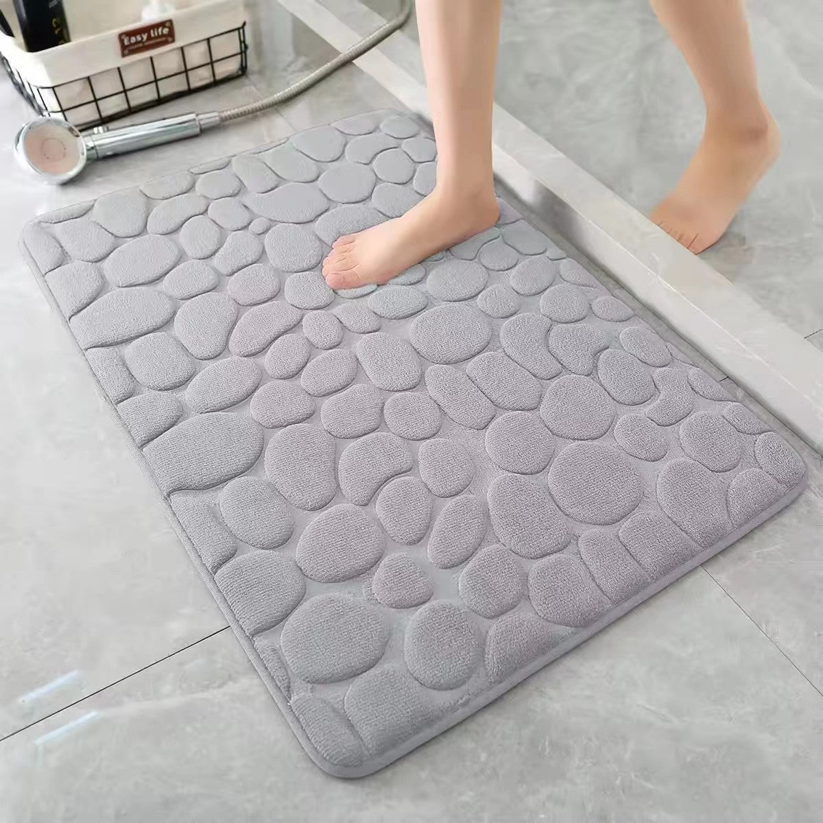 Embossed Coral Velvet Floor Mat