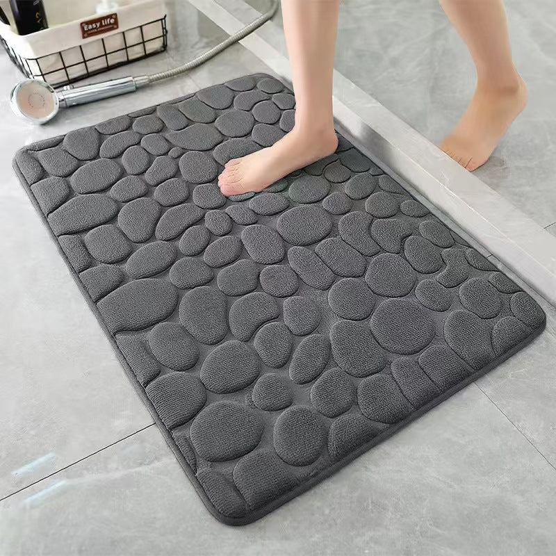 Embossed Coral Velvet Floor Mat