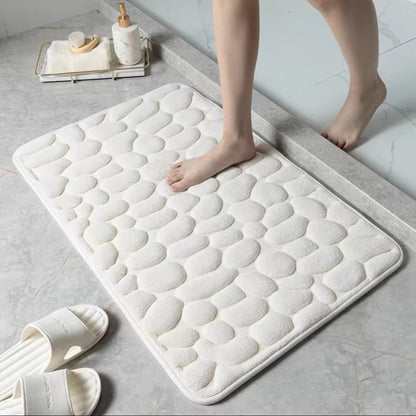 Embossed Coral Velvet Floor Mat