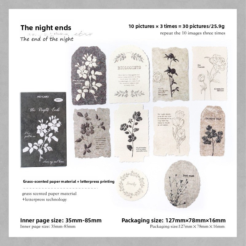 Embossed Floral Matchbox Sticker Paper