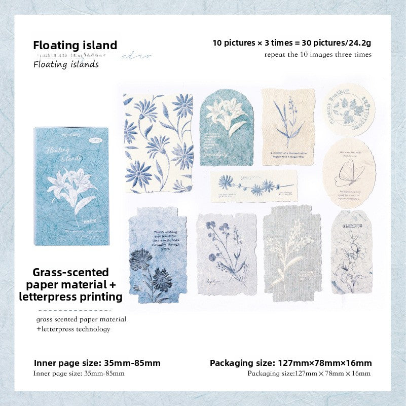 Embossed Floral Matchbox Sticker Paper