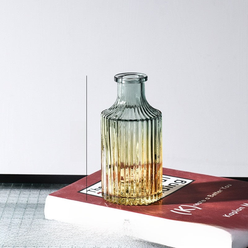 Embossed Glass Vase for Home Decoration
