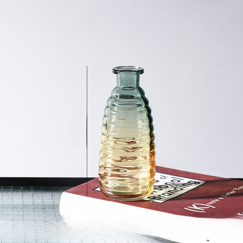 Embossed Glass Vase for Home Decoration