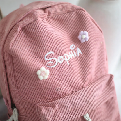 embroidered backpack