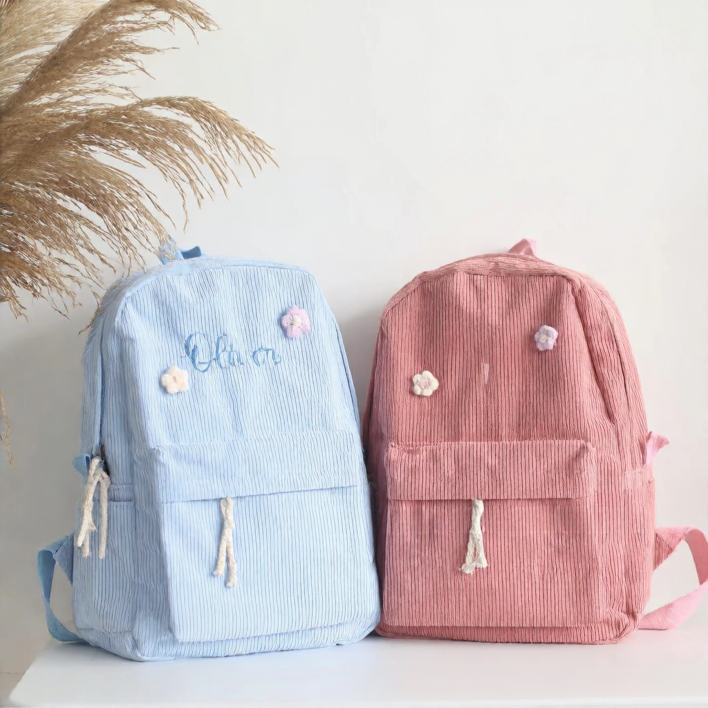 embroidered backpack