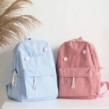 embroidered backpack