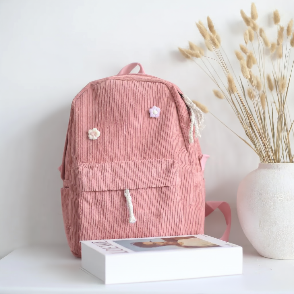 embroidered backpack