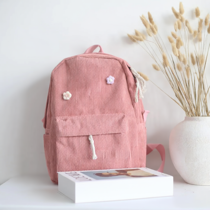 embroidered backpack