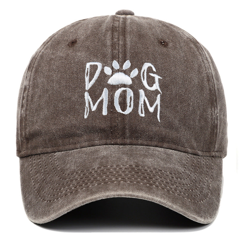 Embroidered baseball cap with a large brim