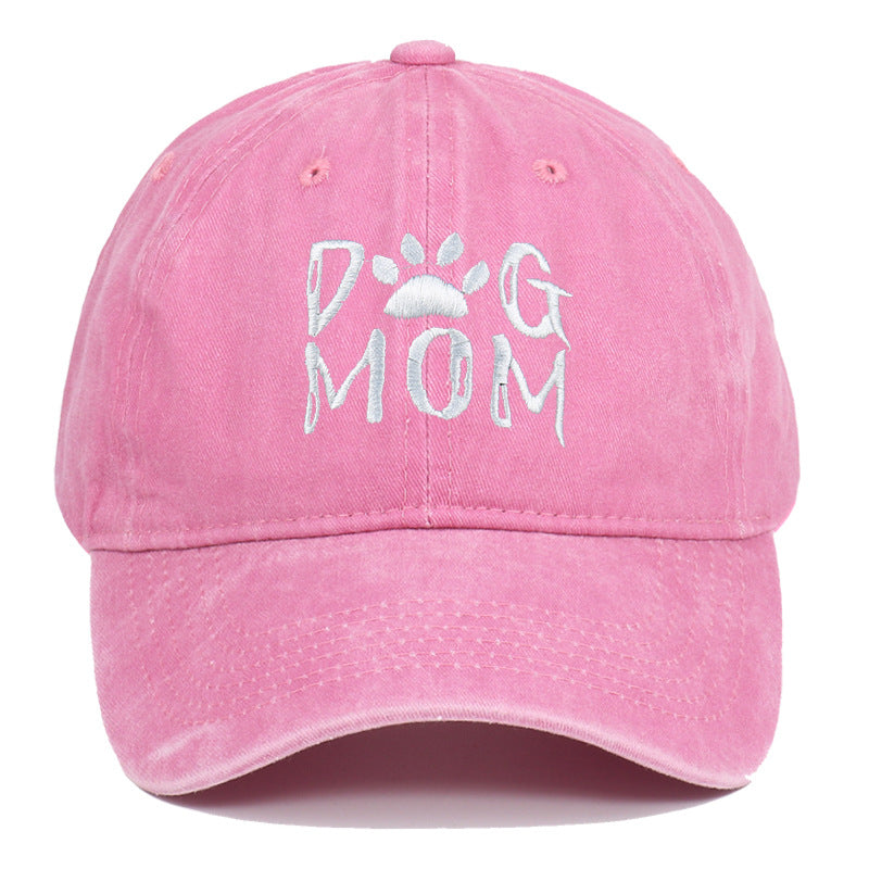 Embroidered baseball cap with a large brim