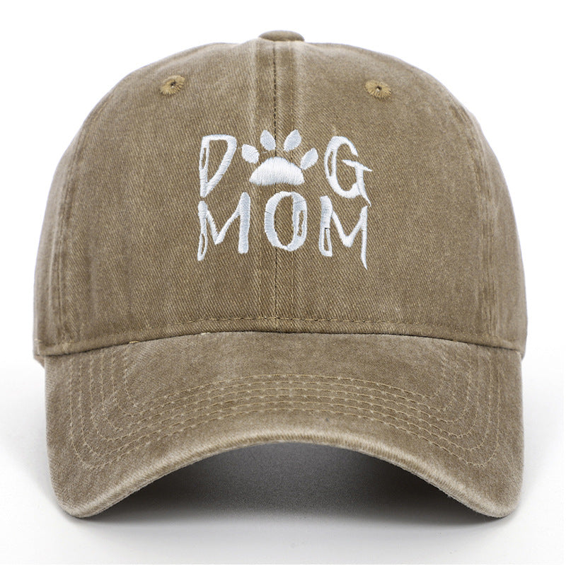 Embroidered baseball cap with a large brim
