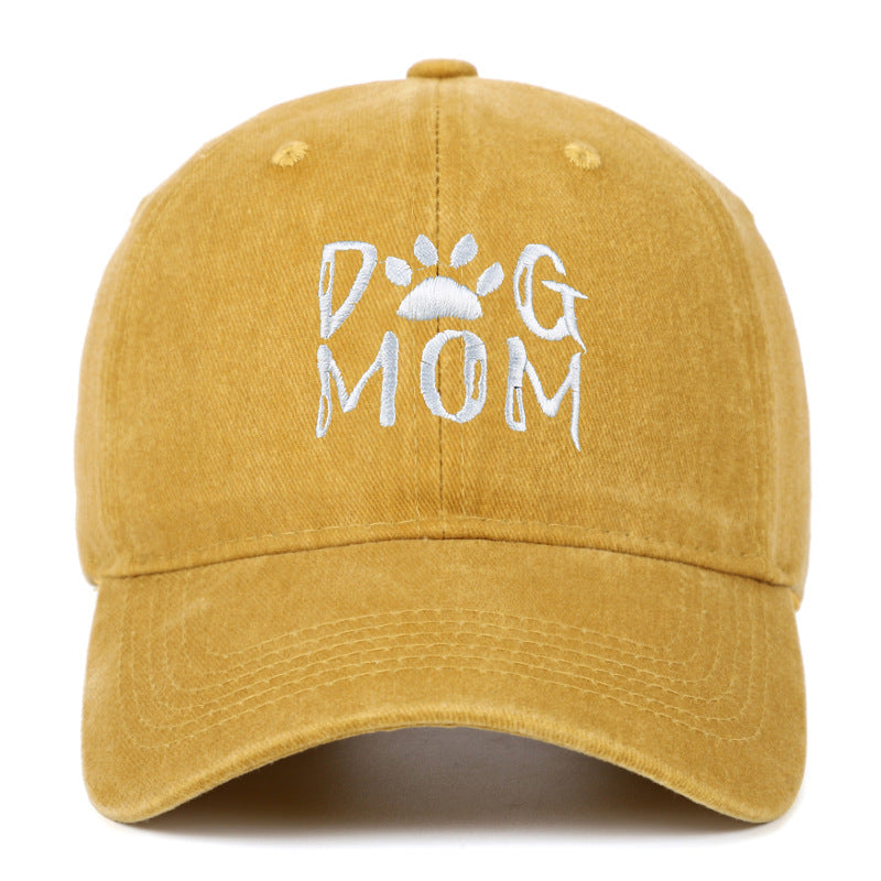 Embroidered baseball cap with a large brim