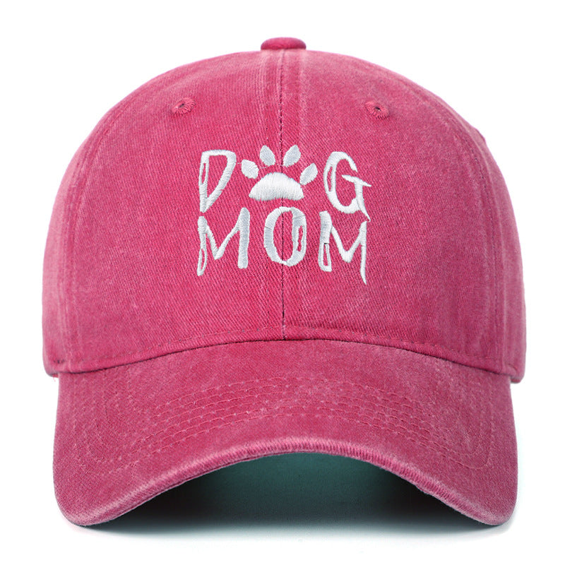Embroidered baseball cap with a large brim