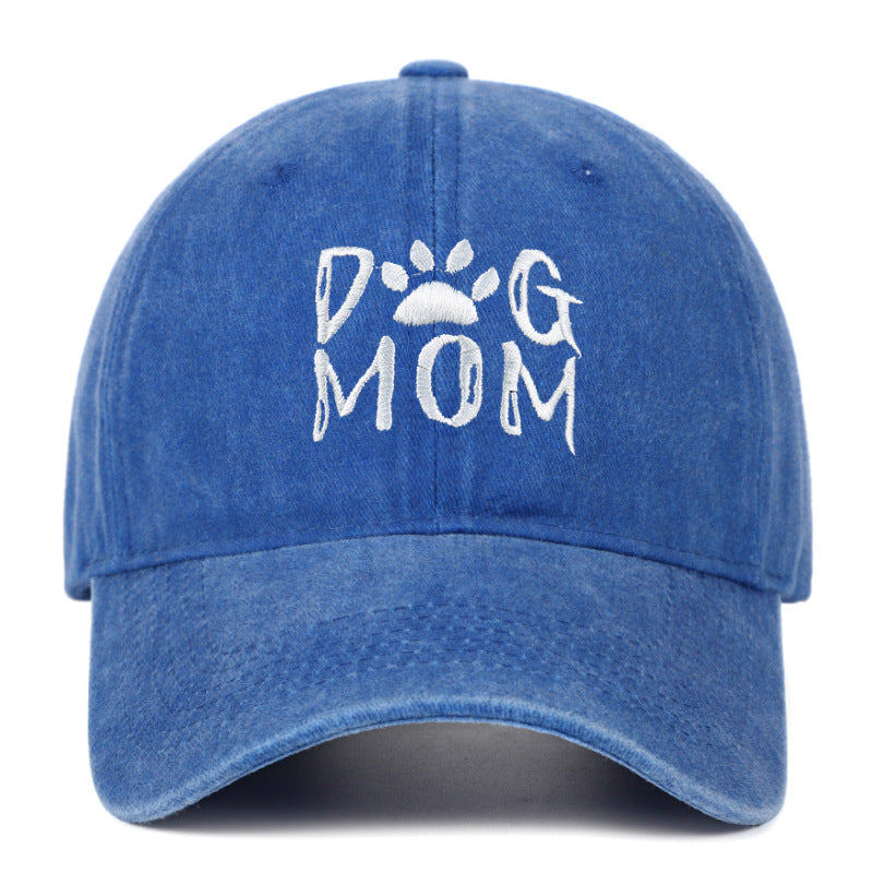 Embroidered baseball cap with a large brim