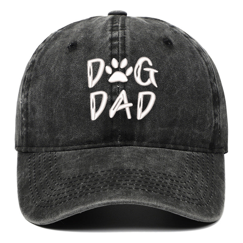 Embroidered baseball cap with a large brim