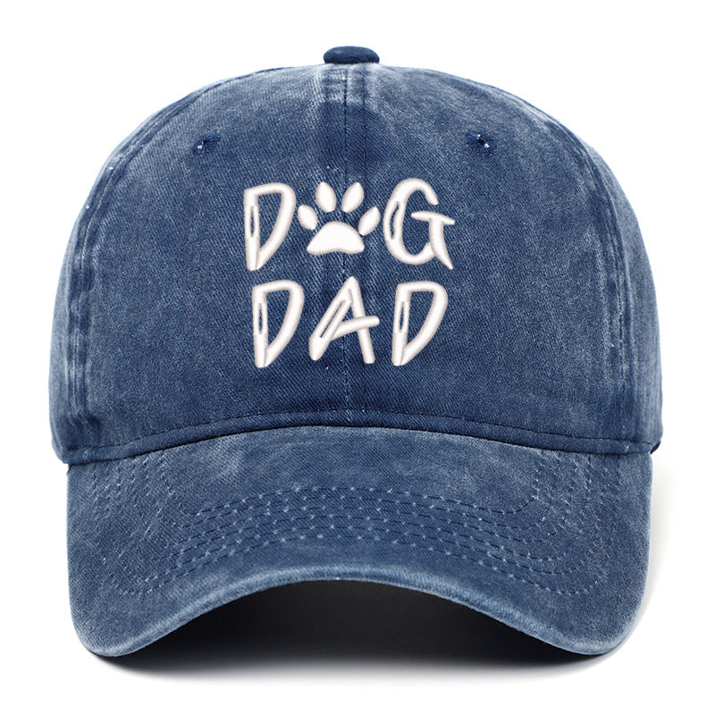 Embroidered baseball cap with a large brim