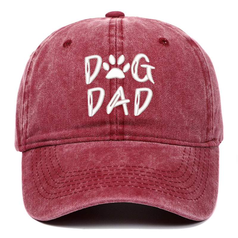 Embroidered baseball cap with a large brim