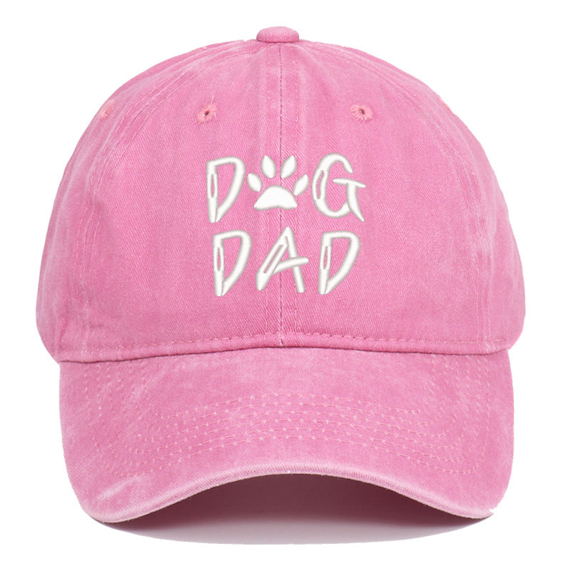 Embroidered baseball cap with a large brim