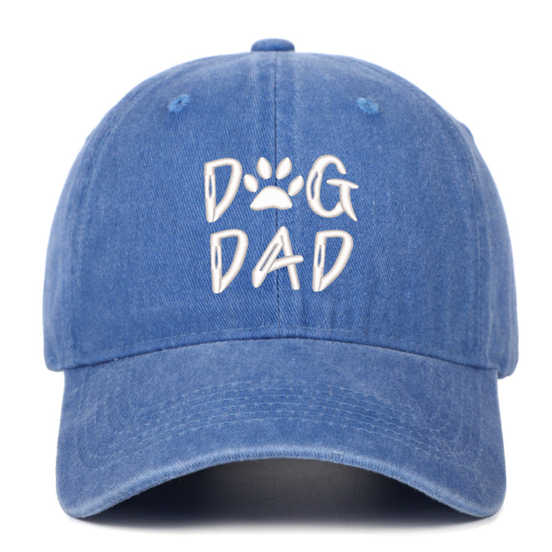 Embroidered baseball cap with a large brim