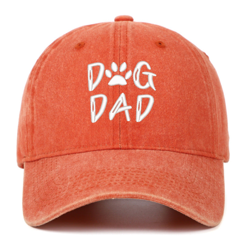Embroidered baseball cap with a large brim