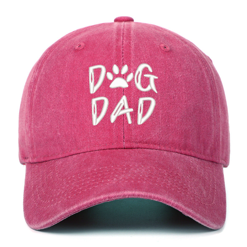Embroidered baseball cap with a large brim