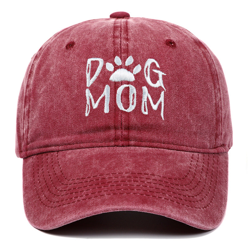 Embroidered baseball cap with a large brim