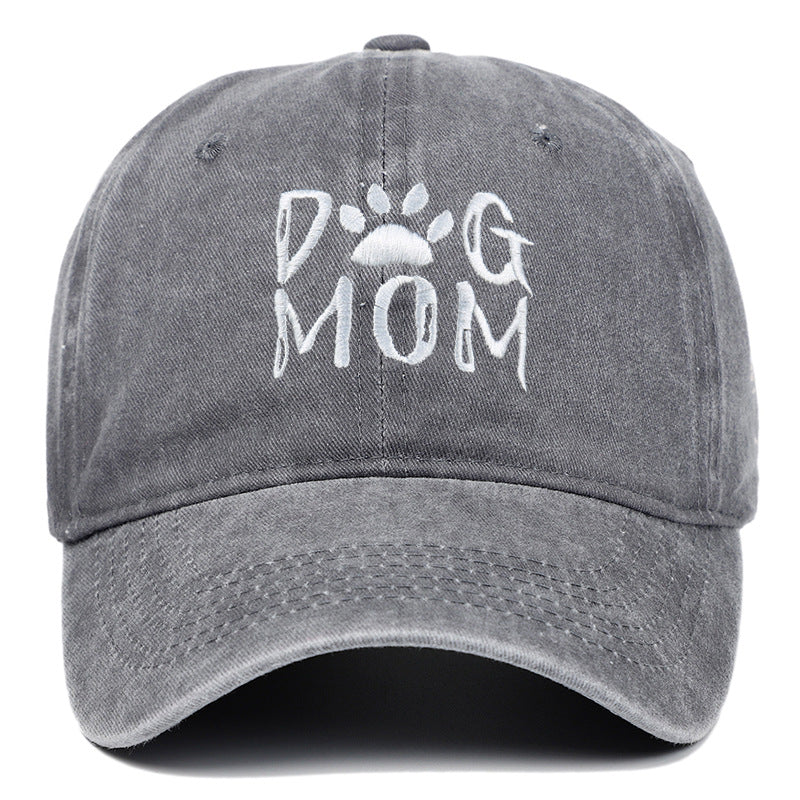 Embroidered baseball cap with a large brim