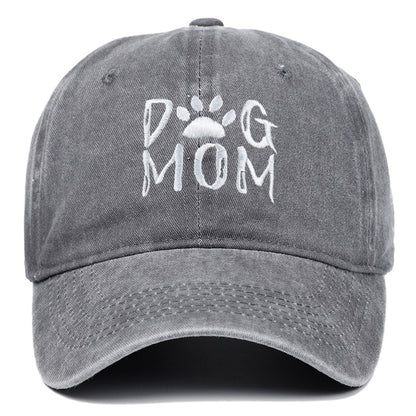 Embroidered baseball cap with a large brim