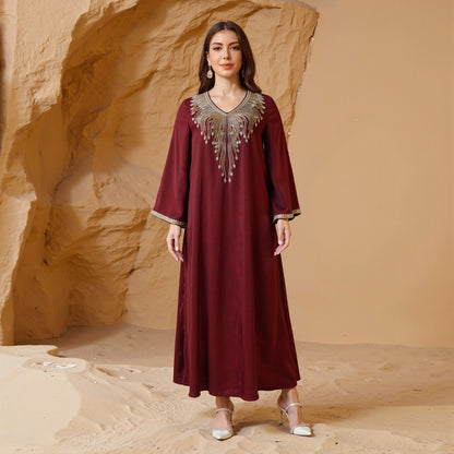 Embroidered Beaded Dubai Women's Dress