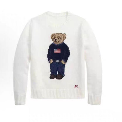 Embroidered Bear Knit Sweater