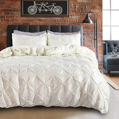 Embroidered Bedding Set Quilt Cover Pillowcase