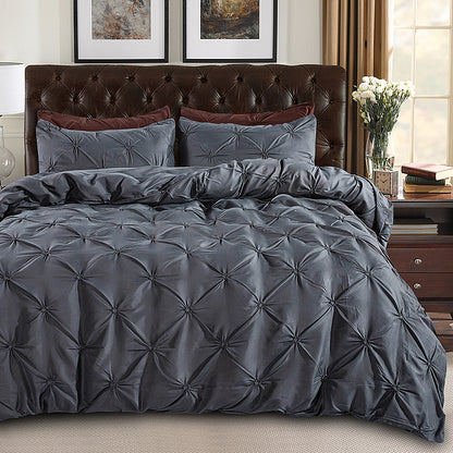 Embroidered Bedding Set Quilt Cover Pillowcase