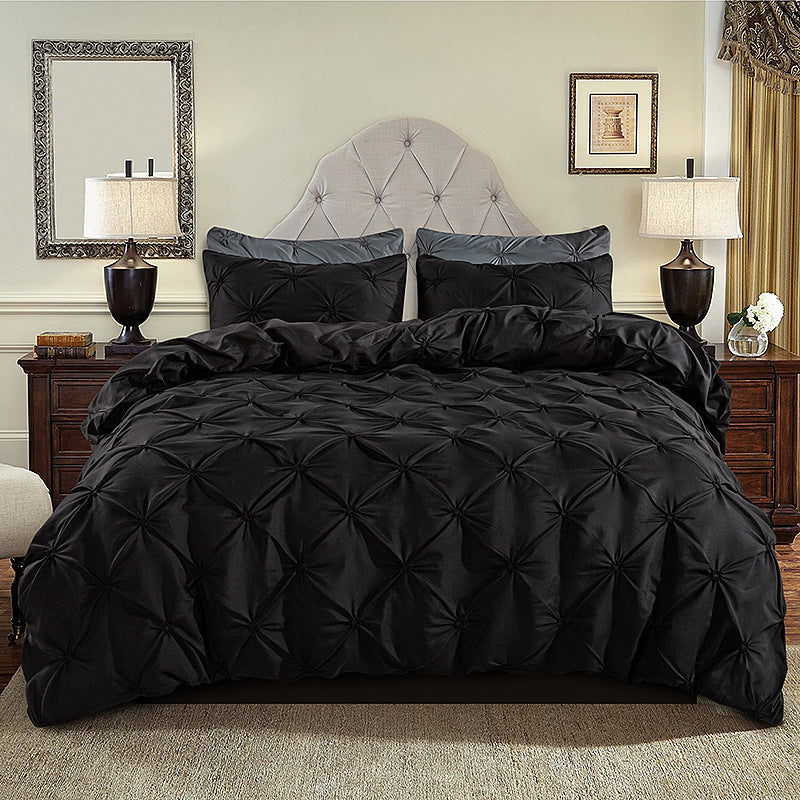 Embroidered Bedding Set Quilt Cover Pillowcase