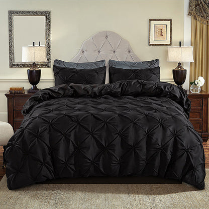 Embroidered Bedding Set Quilt Cover Pillowcase