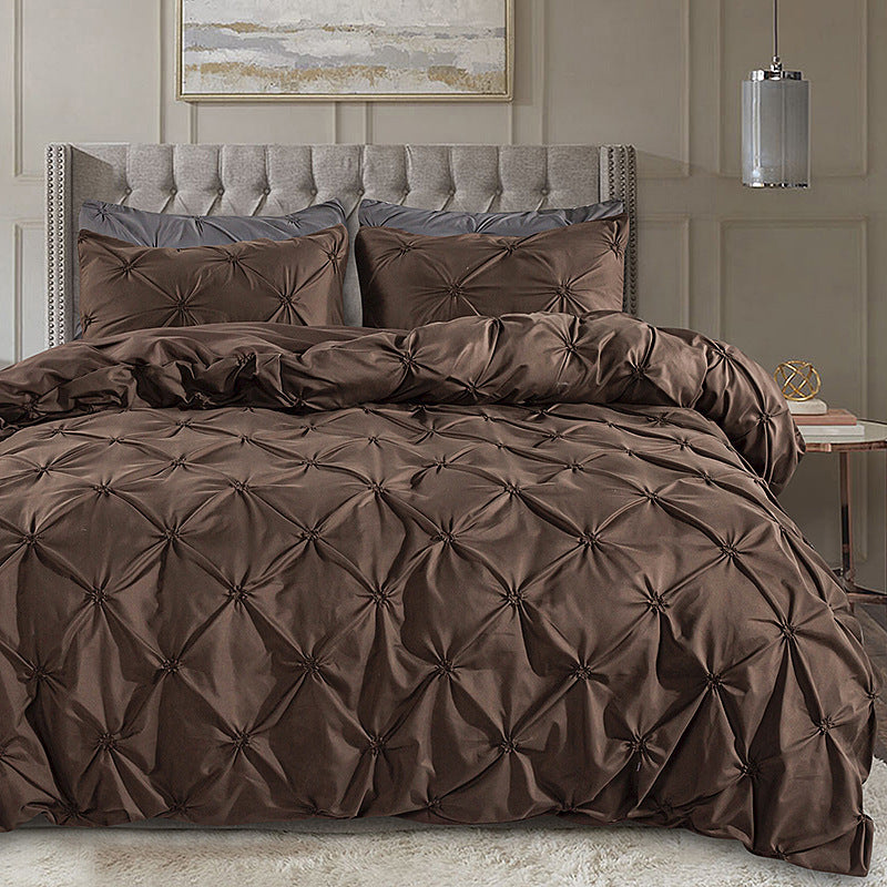 Embroidered Bedding Set Quilt Cover Pillowcase