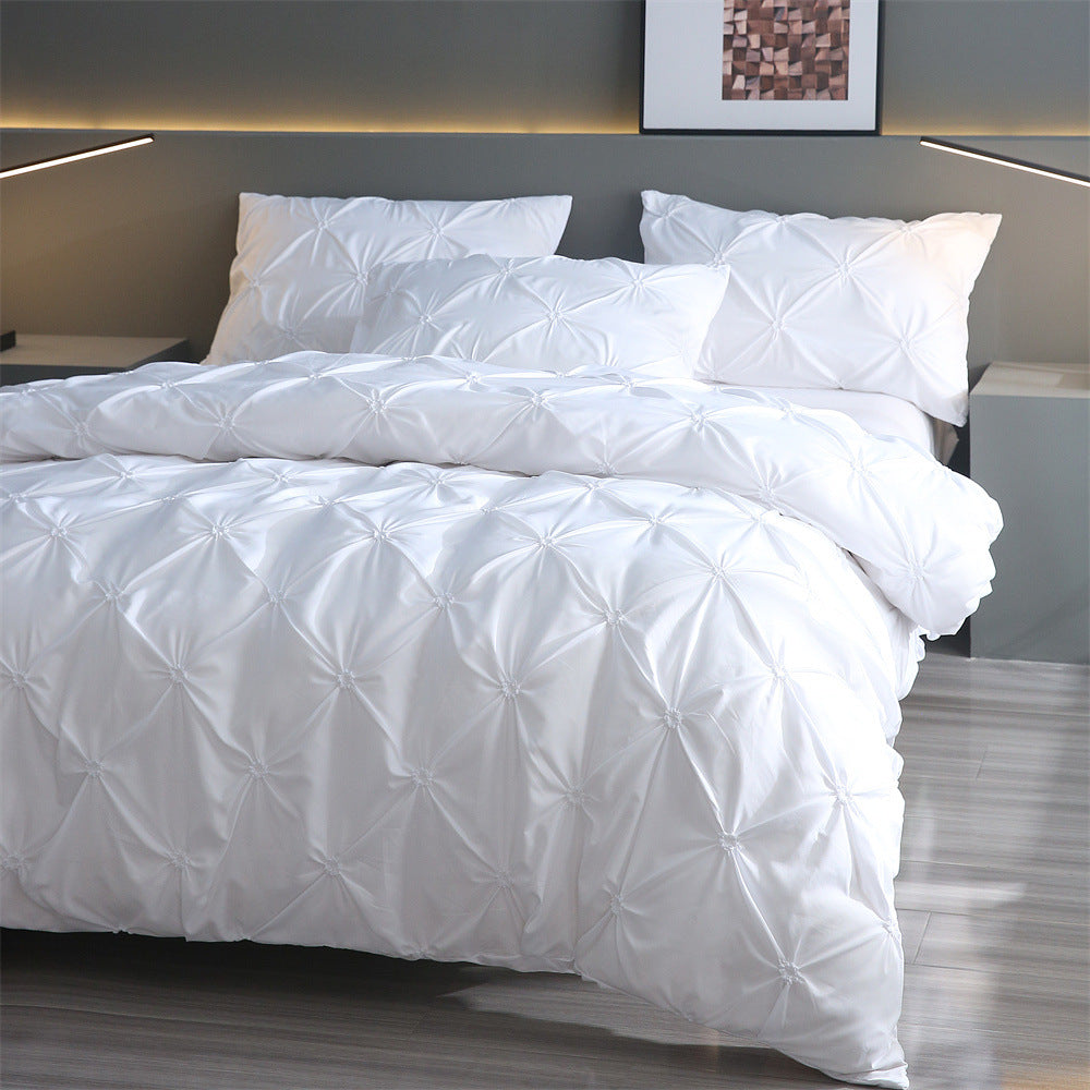 Embroidered Bedding Set Quilt Cover Pillowcase