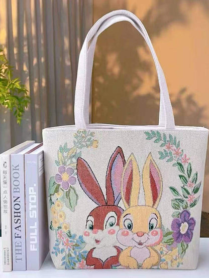 Embroidered Canvas Handbag