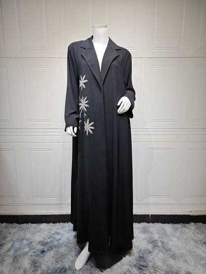 Embroidered cardigan robe