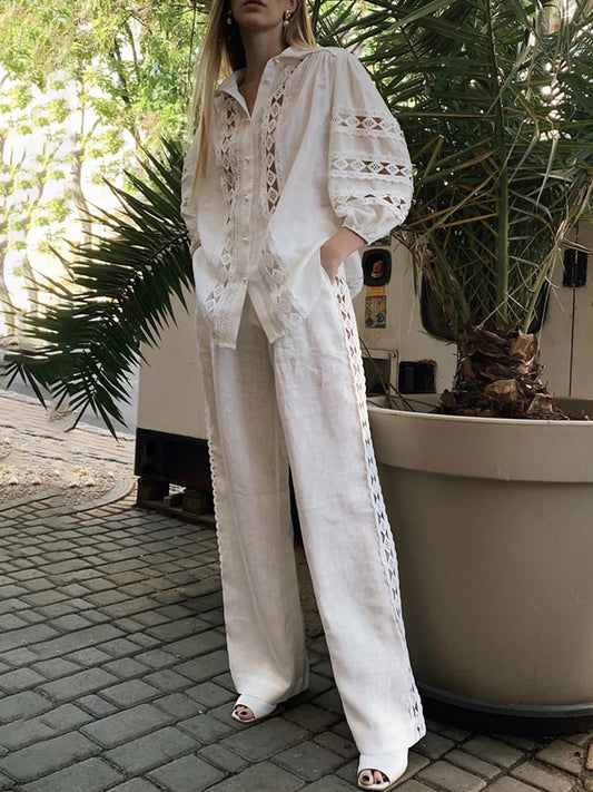 Embroidered casual set