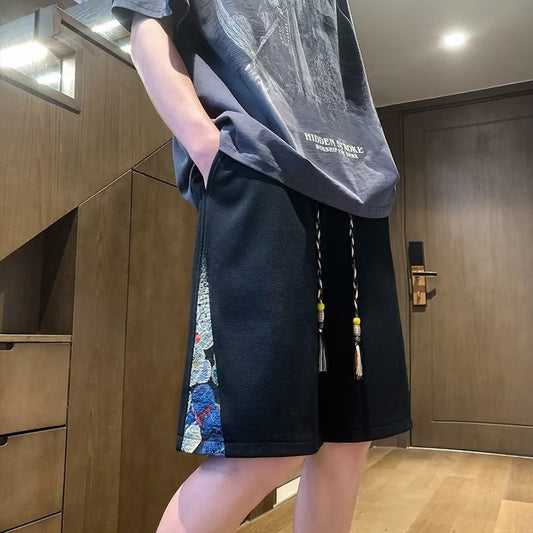 Embroidered casual shorts