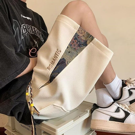 Embroidered casual shorts