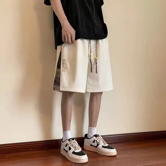 Embroidered casual shorts