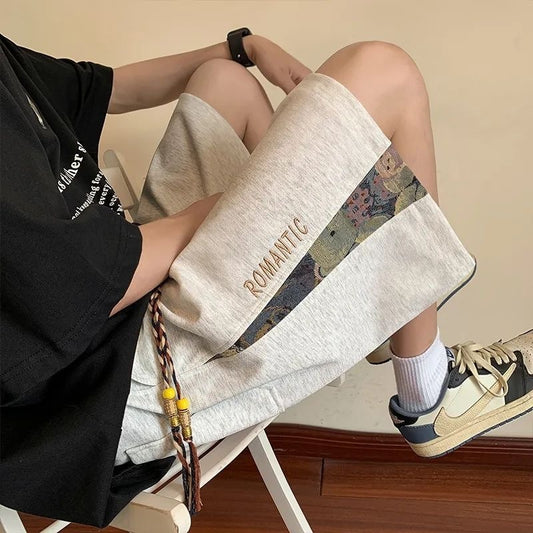 Embroidered casual shorts